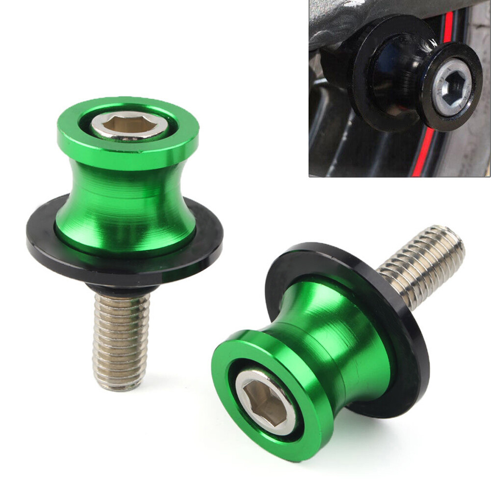 For KAWASAKI ZX6R 20122021 Green Motorcycle Swingarm Spools Stand