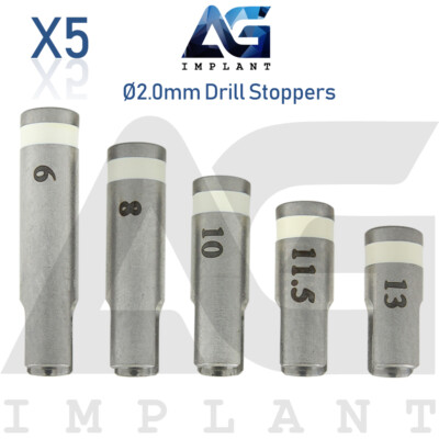 5 Drill Stoppers Ø2.0mm External Irrigation Tools Dental 