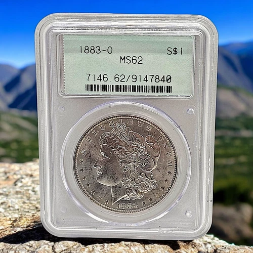 1883-O PCGS MS62 Morgan Silver Dollar $1 OGH (Old Green Holder) New Orleans Mint