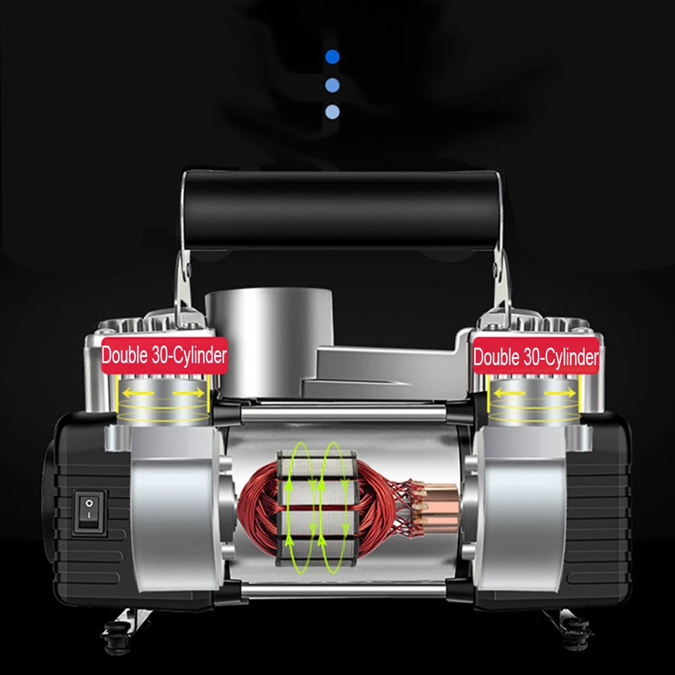 Compresor de aire portátil de alta resistencia 12V 150PSI inflador de neumáticos bomba de neumáticos automática Foto 2 de 4