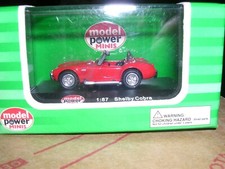 MALIBU 101 1965 Shelby AC Cobra Convertible "Red" w/Racing Stripes H.O. 1;87