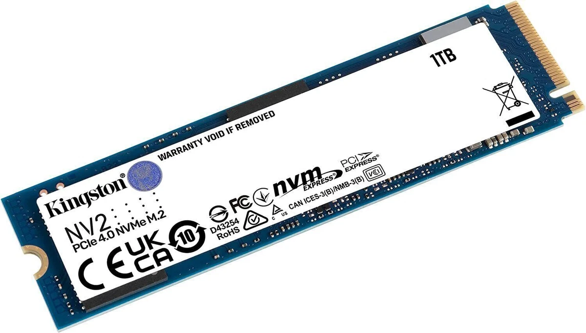 内蔵型SSD Kingston NV2 1TB NVMe SSD M.2 Kingston NV2 1TB M.2 NVMe Internal SSD (SNV2S/1000G) for sale