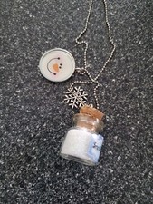 Snowman, Snowflake Necklace