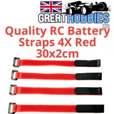 Battery Straps RC Lipo Battery Straps 4X Red 30x2cm UK RC HOBBY High Quality