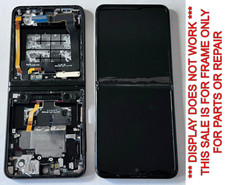 SAMSUNG GALAXY Z Flip3 5G SM-F711U BLACK LCD FRAME FLIP HOUSING PHONE w/BAD LCD