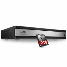 ZOSI 16 Channel CCTV DVR Recorder for Security 1080p Camera System 2TB 
