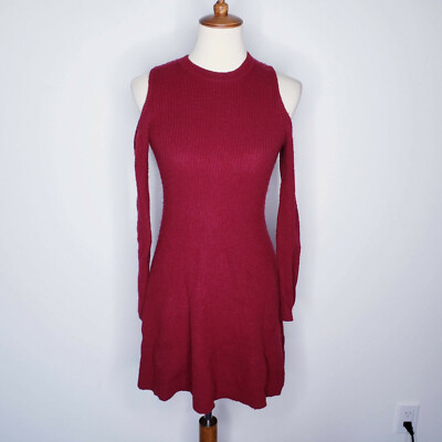 strapless open back dress Hollister Red Long Sleeve Cable Knit Sweater Dress main image 0