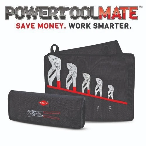 Knipex 00 19 55 S4 5 Piece Lock Button Wrench Spanner Waterpump Pliers Grips Set