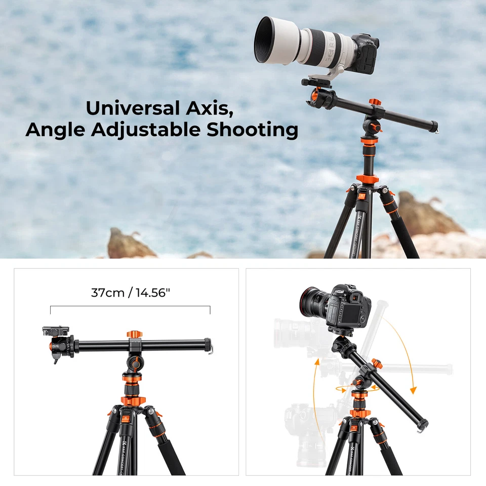 K&F Concept 200cm Overhead Video Camera Tripod Monopod w/ Extension Arm K234A7 - Image 4 of 4