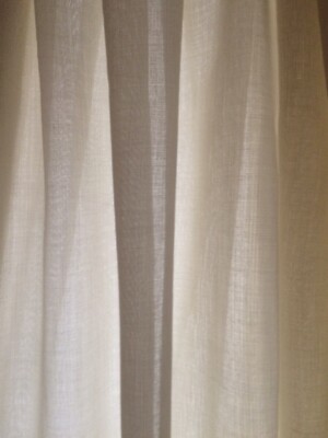 CLARENCE HOUSE Wool Challis ivory lightweight plain window treatment 2+ yards 