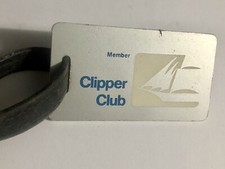 Vintage PAA Pan Am airlines CLIPPER CLUB Member Luggage Tag card PASS