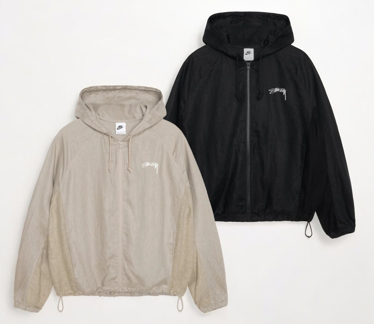 Stussy x Nike U NRG Linen Jacket Hoodie BLACK / LIGHT BONE Stussy x Nike U NRG Linen Jacket Hoodie BLACK / LIGHT BONE