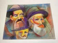 ANTIQUE DRAWING PORTRAIT MID CENTURY MODERN WPA AMERICAN WALTER E COHEN JR