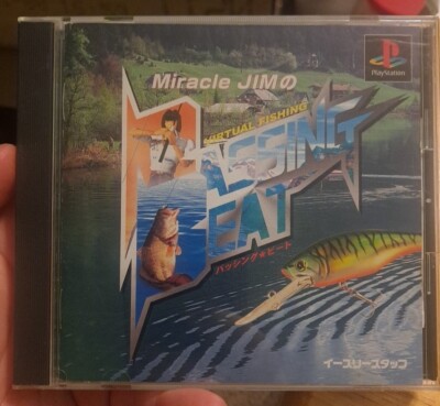 Miracle Jim Virtual Fishing Bassing Beat PS1 Japan Import SLPS 01227 US Seller