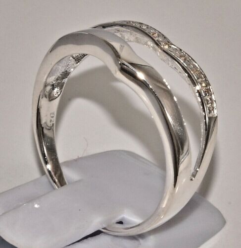 Sterling Silber 925 Ring filigran zierlich feminin Cirkonia Doppel Chevron - Bild 6 von 12