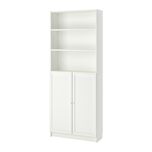 Ikea Billy Oxberg Bookcase With Doors White 292 810 66 Ebay