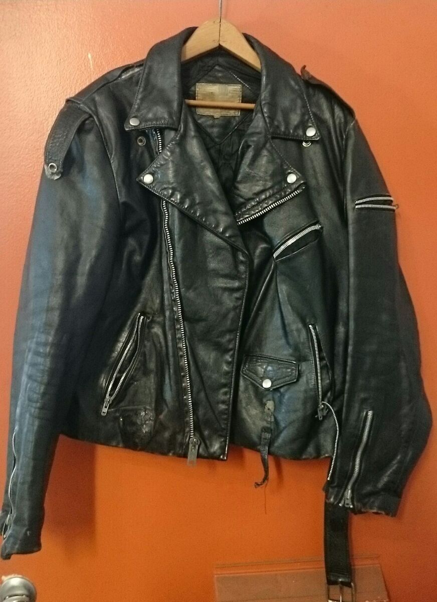 JAMES DEAN Style LEATHER JACKET Black Biker Motorcycle JAMES DEAN Style LEATHER JACKET Black Biker Motorcycle