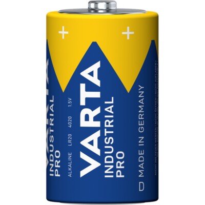 4x Mono D LR20 MN1300 VARTA Alkaline Batterie 4020 Industrial PRO Batterien