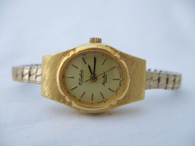 Dufonte Lucien Piccard Women's Analog Watch Gold Toned Bracelet Band