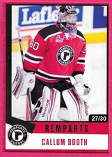 2022 Quebec Remparts 25th Anniversary CALLUM BOOTH #32 Red 27/30
