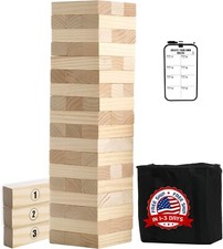 Juego de apilamiento de bloques de madera dura genuina para ni os a partir NUEVO