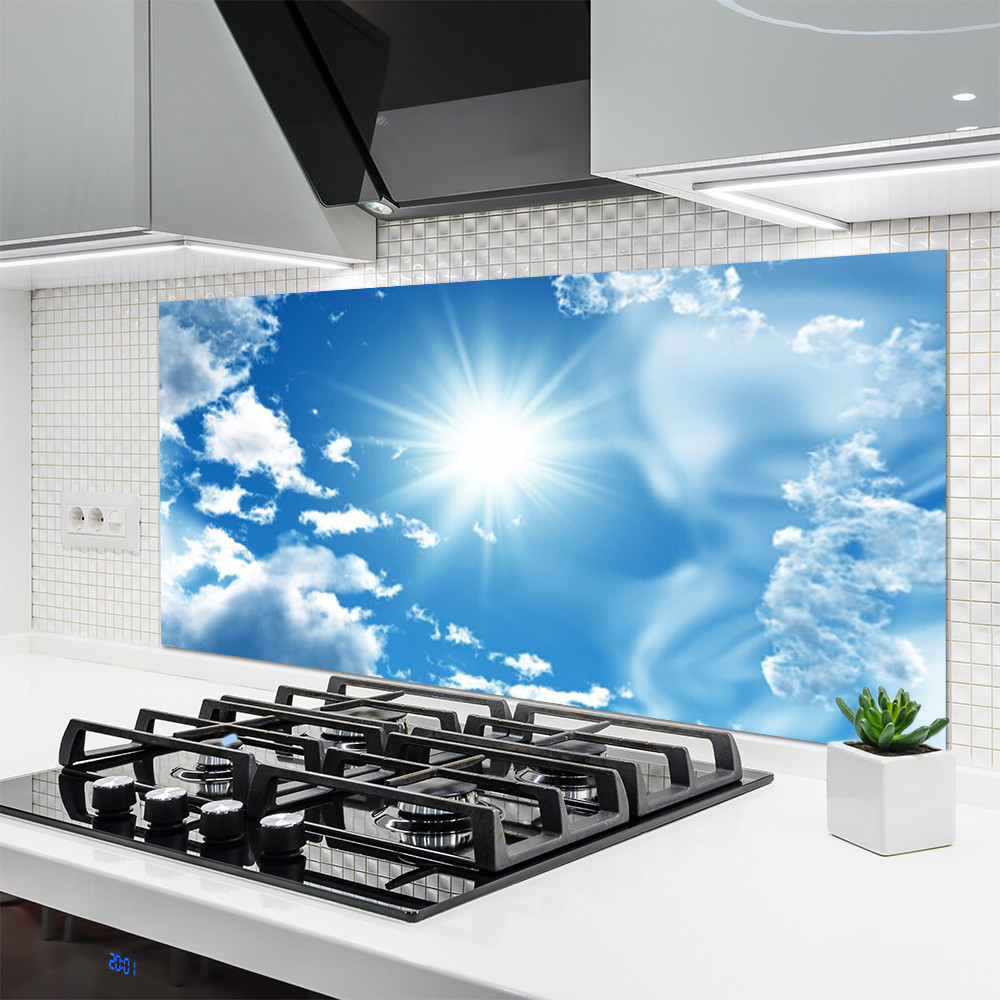 Crédence de cuisine en verre anti-éclaboussures 140x70 motif nature - 2