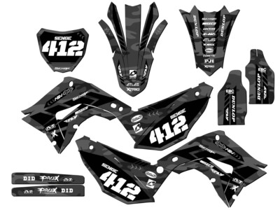 2002-2012 fits POLISPORT RESTYLE CR 250 R APACHE Grey Senge Graphics Kit Comp...