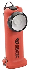 Survivor Led Flashlight Emergency Firefighter Light Fire, Alkaline Model, Orange