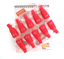 10PC Plastic Acrylic Nail Art Soak Off Cap Clip UV Gel Polish Remover Wrap Tool