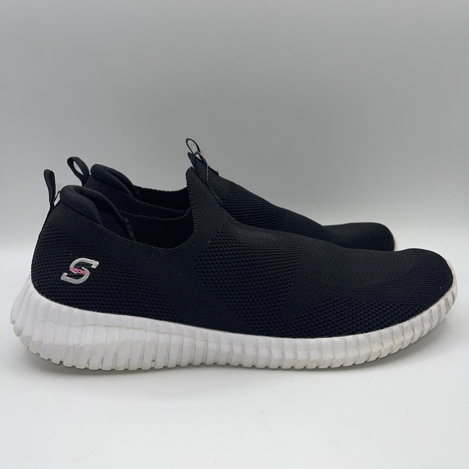 Skechers Womens S Sport F190-2 Black Casual Shoes Sneakers Size 11