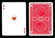 Playing card Star Wars Dark Side Red Millennium Falcon - Ace of Hearts ZT 24
