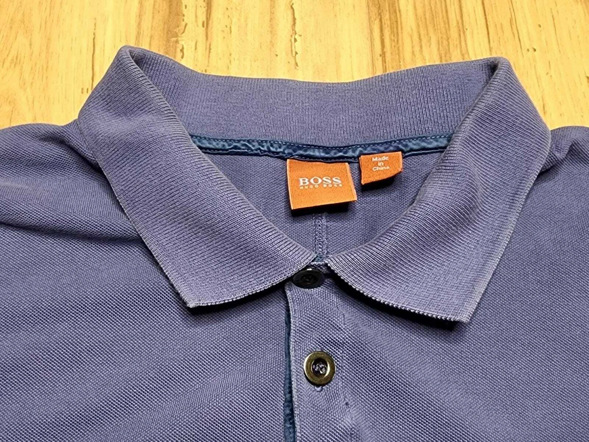 Hugo Boss Orange Shirt Purple eBay Label Polo (L) Short Men\'s | Sleeve