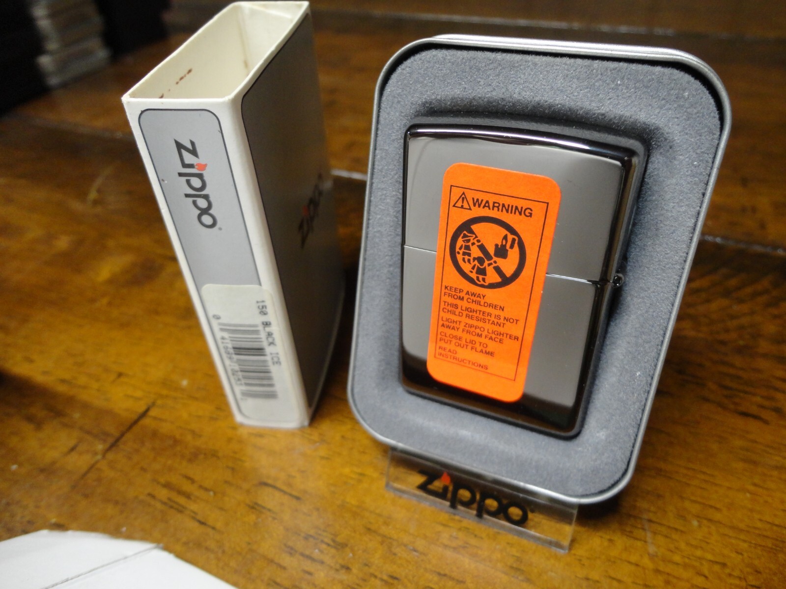 BLACK ICE ZIPPO LIGHTER MINT IN BOX 2001