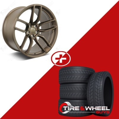 20'' Matte Bronze Wheels W/Tires Fits Dodge Charger Challenger Magnum