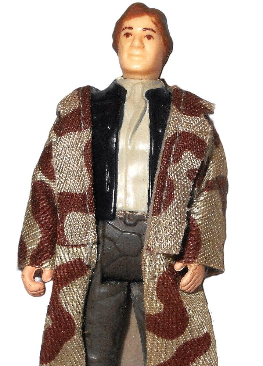 STAR WARS vintage Kenner 1984 HAN SOLO endor trench coat return of