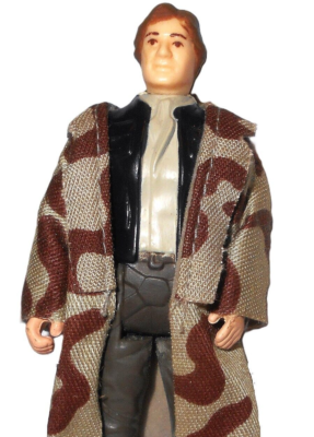 STAR WARS vintage Kenner 1984 HAN SOLO endor trench coat return of