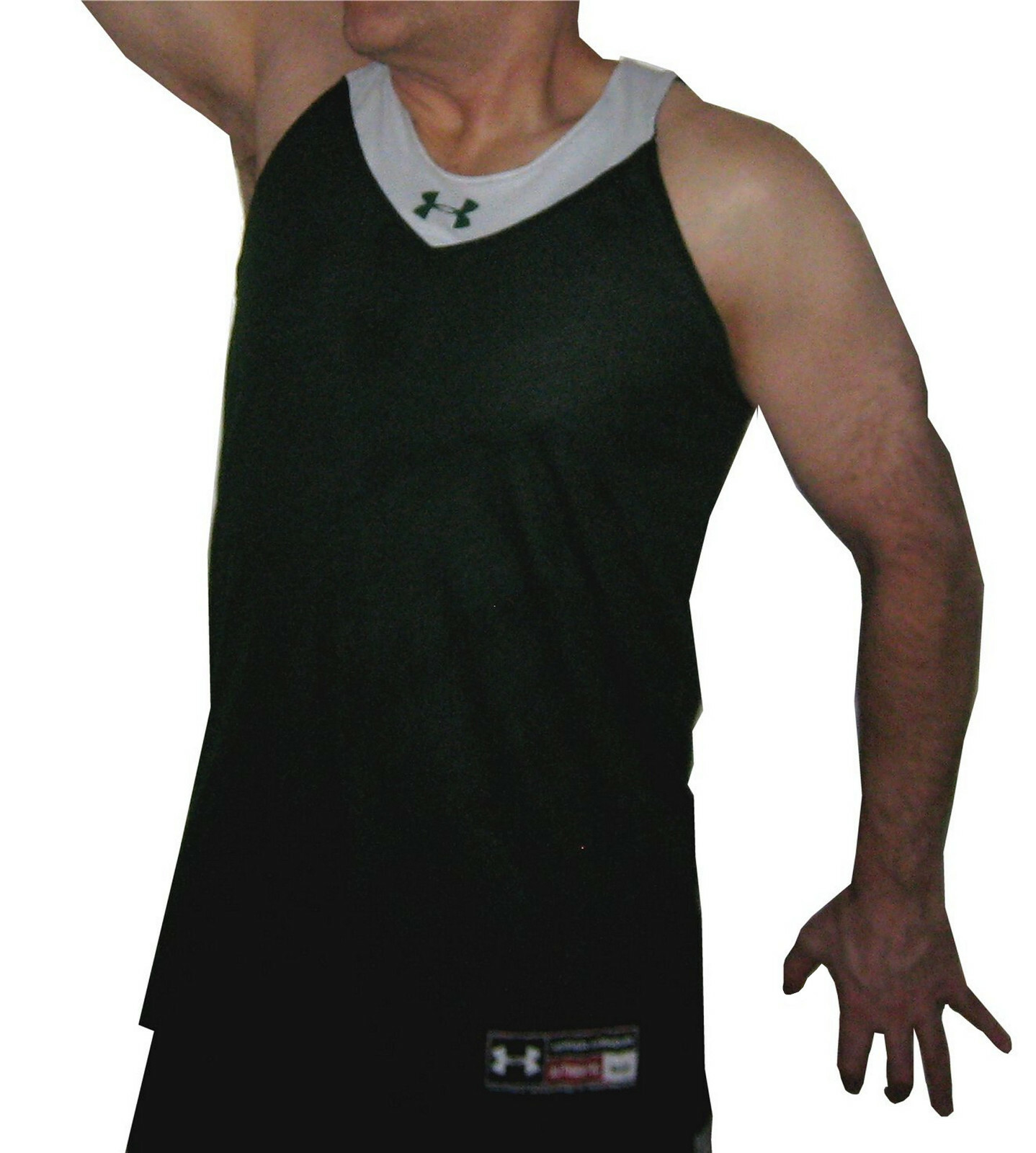 Under Armour reversible basketball jersey, green/white, Men's S (3840