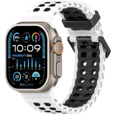 Silikon Armband Für Apple Watch Ultra 2 38-49mm iWatch 10 9 8 7 6 Ersatz Uhrband
