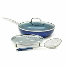 Blue Diamond Toxin-Free Ceramic Nonstick Cookware Set - Blue (12 Piece)