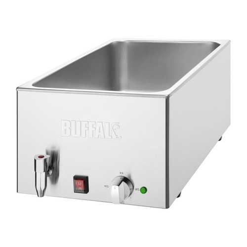 NEW 4 PAN POT WET HEAT BAIN MARIE WITH TAPS FOOD WARMER 4X1/4 PANS & LIDS INC - Picture 3 of 6