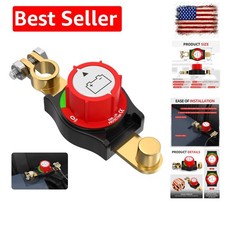 Top Post Battery Disconnect Switch 12V-48V Battery Kill Switch Negative On/Of...