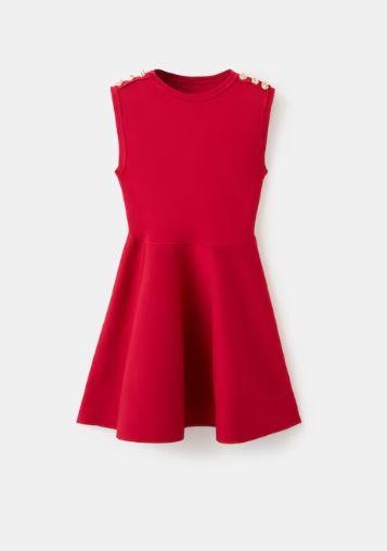 NWT mango Peplum knit dress with buttons thumbnail 4