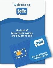 Tello Mobile - Bring Your Own Phone - 3 in 1 Gsm SIM Card Kit new 