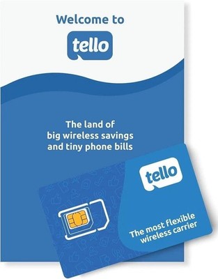 Tello Mobile - Bring Your Own Phone - 3 in 1 Gsm SIM Card Kit *new*