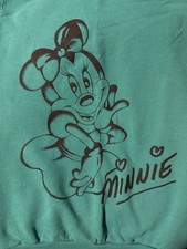 Vintage Disney Designs Minnie Mouse Teal Crewneck Sweatshirt Pullover M