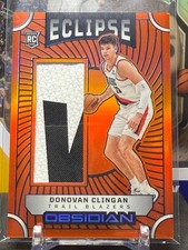 2024-25 Panini Obsidian - Eclipse Materials Donovan Clingan Orange #/99