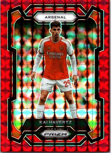 2023-24 Panini Prizm Premier League Kai Havertz #24 Red Mosaic Arsenal FC