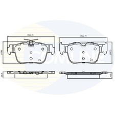 Brake Pads Set For Audi A3 8V 1.6 TDI Rear Comline 5WA698451C 5WA698451F