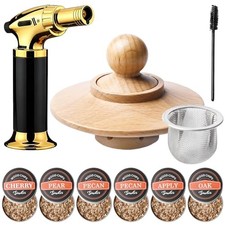 Kit fumoir à cocktail, kit fumoir à whisky avec lumière, 6 copeaux de bois et...