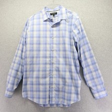Banana Republic Shirt Mens Large 16-16.5 34/35 Slim Fit Button Plaid Long Sleeve